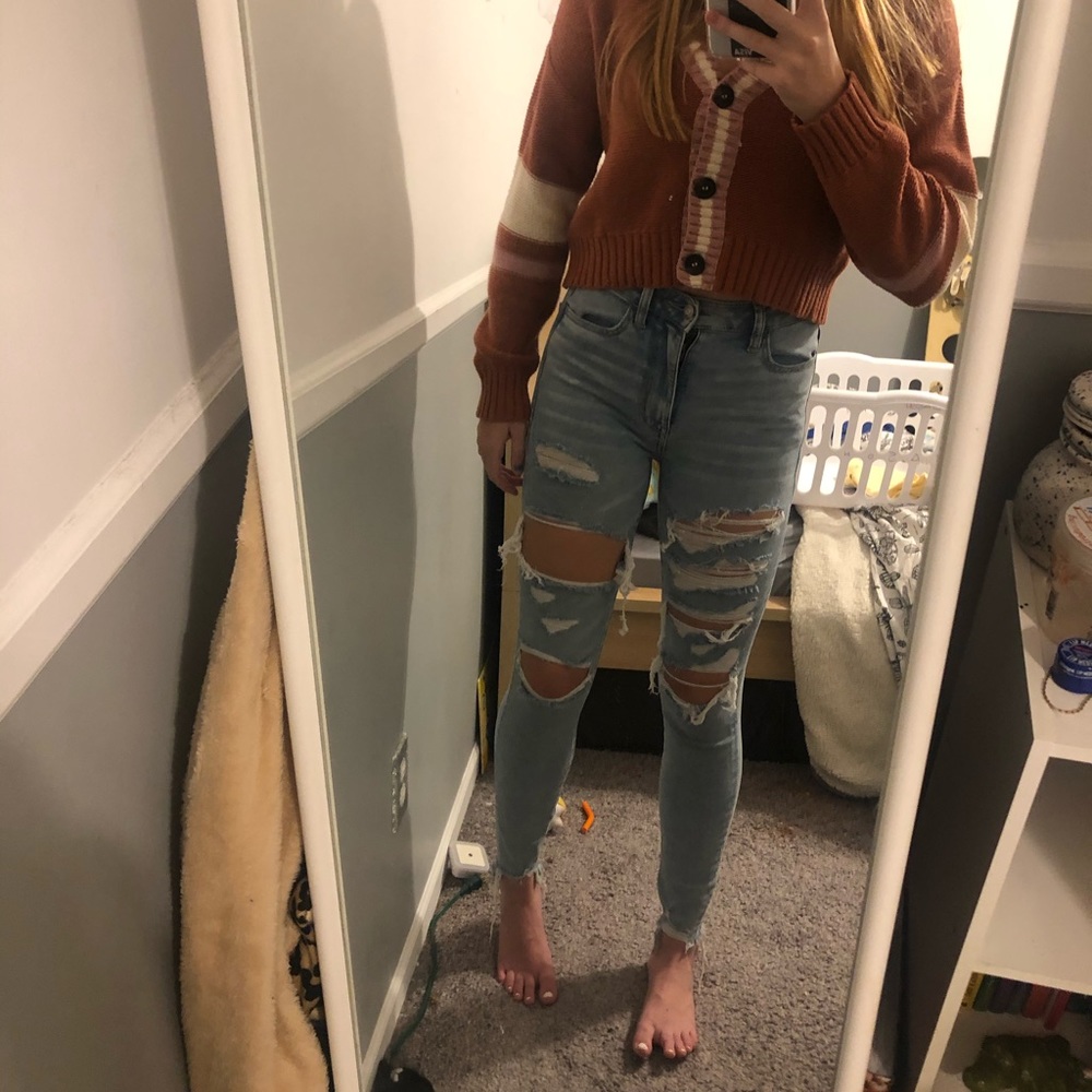 american eagle light wash skinny jeans